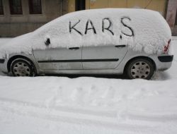 Kars'ta Kar Kalınlığı Yarım Metreyi Geçti