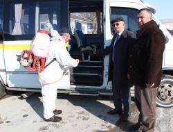 Okul Servisleri Gribal Enfeksiyonlara Karşı Dezenfekte Edildi