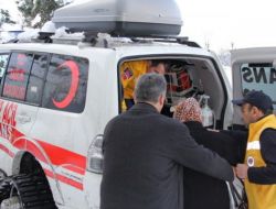 Hamile Kadının İmdadına, Paletli Kar Ambülansı Yetişti