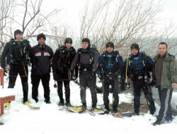 Dalgıç İtfaiyecilere Soğuk Havada Balıkadam Eğitimi