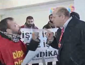 DİSK Genel Kurulu'nda arbede