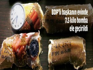 BDP'li başkanın evinde 7.5 kilo bomba