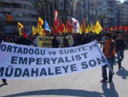 Polis İzinsiz Suriye Eylemini Uzaktan İzledi