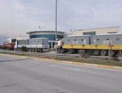 Sağlık Bakanlığı'nın Özel Dizayn Ettirdiği Mobil Hastane Manisa'ya Geldi