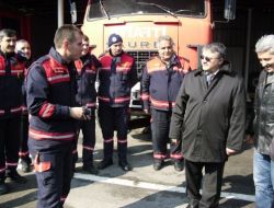 Müftü Erkan, İtfaiye Müdürlüğünü Ziyaret Etti