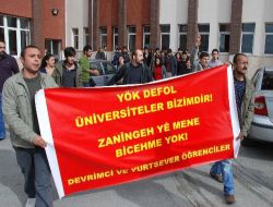 Abant İzzet Baysal Üniversitesi'nde Yök'e Protesto