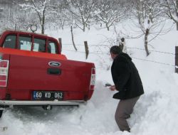 Erbaa'da Yüksek Kesimlerde Kar Kalınlığı 1 Metreyi Geçti