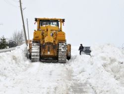 Kar Yağışının Ardından Köy Yolları Ulaşıma Açıldı