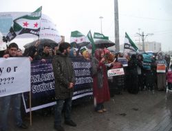 Taksim'de Suriye Protestosu