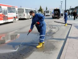 Balıkesir'de Cadde Ve Sokaklar Buharla Temizleniyor