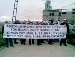 Çadır Yangınında İşçilerin Ölümünü Protesto Ettiler