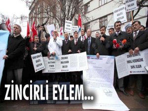 Sağlık Bakanlığı'nda zincirli eylem
