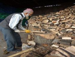 72 Yaşına Rağmen Günde 3 Ton Odun Kırarak Ekmeğini Kazanıyor