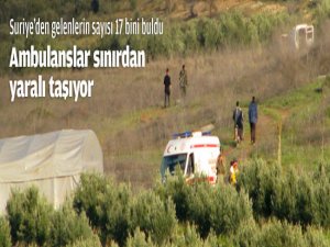 Ambulanslar sınırdan yaralı taşıyor..