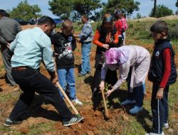 Maçed'li Çevre Gönüllüleri Ailecek Bin Fidan Dikti