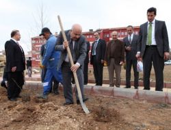 Adıyaman Üniversitesi Senatosu Üyeleri Besni'de Fidan Dikti