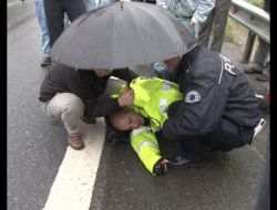 Kaza Yapan Polis Memuru Ölümden Döndü