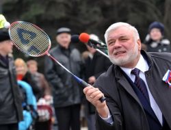 Rusya’da Bin 600'e Yakın Kişi 'Badminton' Oynadı