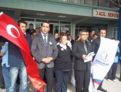 Erzin Devlet Hastanesi Personelinden Dr. Alkan'ın Öldürülmesine Tepki