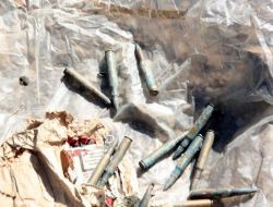 Siirt'te terör örgütüne ait mühimmat