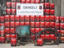 Denizli’de 5 Bin 490 Litre Madeni Yağ