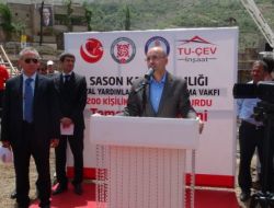 Maliye Bakanı Şimşek, Kız Yurdunun Temelini Attı