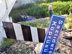 Köprüden Dereye Uçan Otomobildeki 4 Kişi Yaralandı