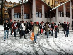 Kars'ın Sarıkamış İlçesine Kar Yağdı