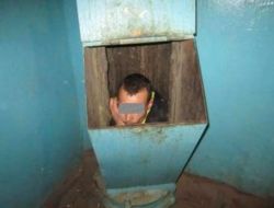 Kız Arkadaşından Saklanırken Çöp Giderine Sıkıştı