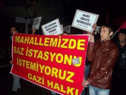 Gazi'de "baz İstasyonu Hayır" Eylemi