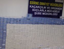 Edirne’de 9 Bin Paket Kaçak Sigara