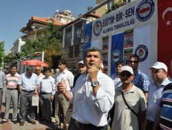 Alanya'da Eğitim Bir-sen Üyeleri, Bir Günlük İş Bıraktı