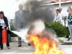 Muğla Ağız Ve Diş Sağlığı Merkezi Çalışanları Yangın Tatbikatına Katıldı