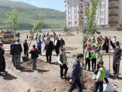 Palandöken'de Öğrenciler Fidan Dikti