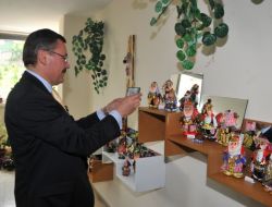 Gökçek Altındağ’da Belmek Kursiyerlerinin Sergisini Açtı