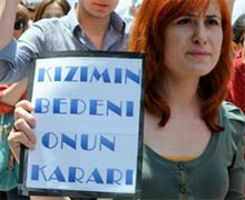 İstanbul'da kürtaj protestosu