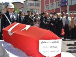 Şehit Polis Memuru İçin Tören Düzenlendi