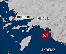 Fethiye'de şiddetli deprem