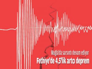 Fethiye'de 4,5'lik artçı deprem