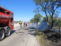 Yükü Yanan Kamyonetten Düşen Samanlar Mandalin Bahçesini Yaktı