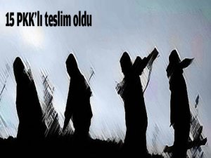 Şırnak'ta 15 PKK'lı teslim oldu
