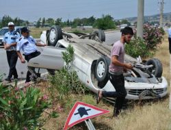 Otomobil Takla Attı: 1 Yaralı