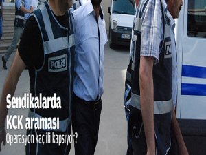 Sendikalarda KCK araması yapılıyor...
