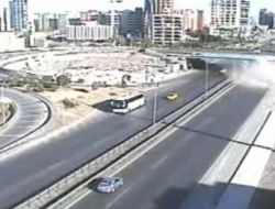Sınav Yolunda Kaza Trafik Kamerasında