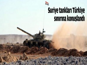 Suriye tankları Türkiye sınırında..