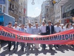 TAKSİM’DE BEDAŞ PROTESTOSU