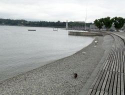 Cenevre'de Plajda 'Art Niyetli' Karikatür