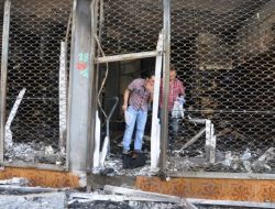 Silopi’de Kundura Dükkanı Kül Oldu