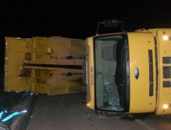 Damperi Açık Unutulan Kamyon Devrildi