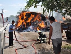 Edirne'de Samanlık Yangını: 50'ye Yakın Kuzu Telef Oldu
